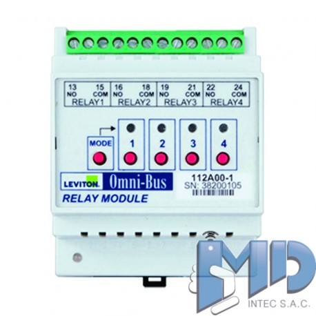 Módulo de relé Omni-Bus, riel DIN 112A00-1