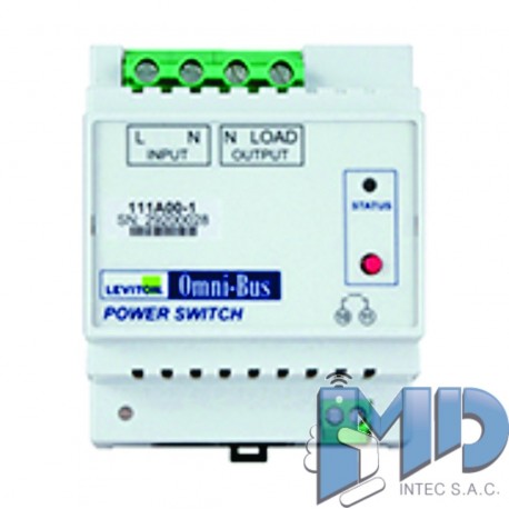 Módulo de interruptor de alimentación Omni-Bus, riel DIN LEVITON 111A00-1