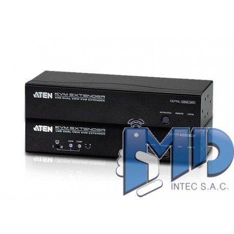 CE774 - Alargador KVM Cat 5 de vista dual VGA USB (1600 x 1200 a 150 m)