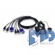 CS22U - Conmutador KVM con cable VGA USB de 2 puertos con selector de puertos remoto