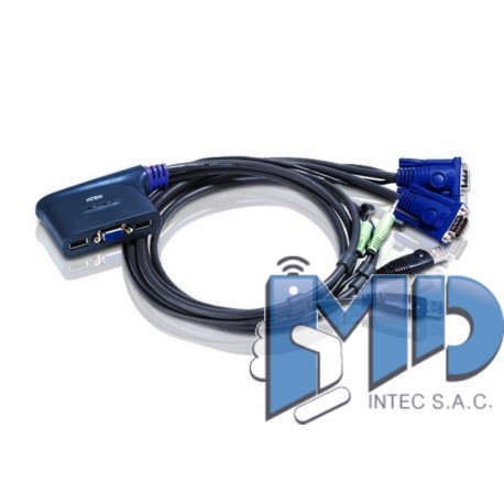 CS62US - Conmutador KVM con cable VGA/Audio USB de 2 puertos (0,9m)